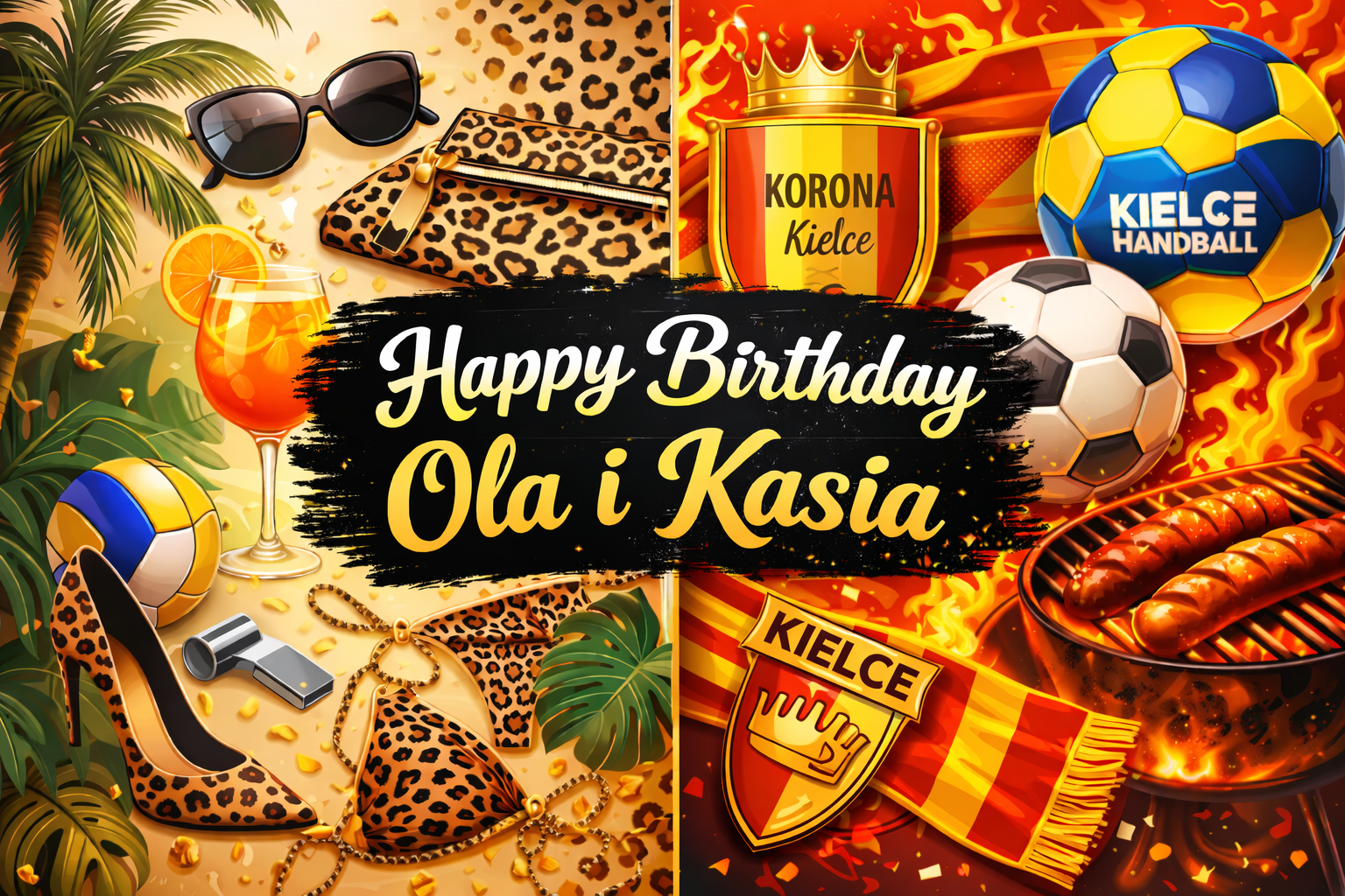 Baner urodzinowy dla Kasi i Oli